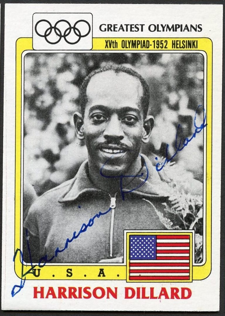 Harrison Dillard #88 signed autograph auto 1983 Topps Greatest Olympians Card