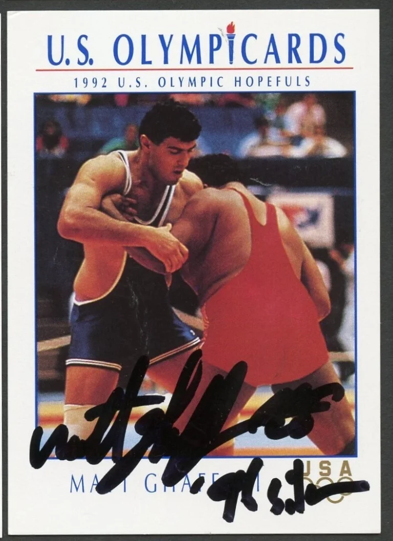 Matt Ghaffari #104 signed autograph auto 1992 Impel U.S. Olympic Hopefuls Card