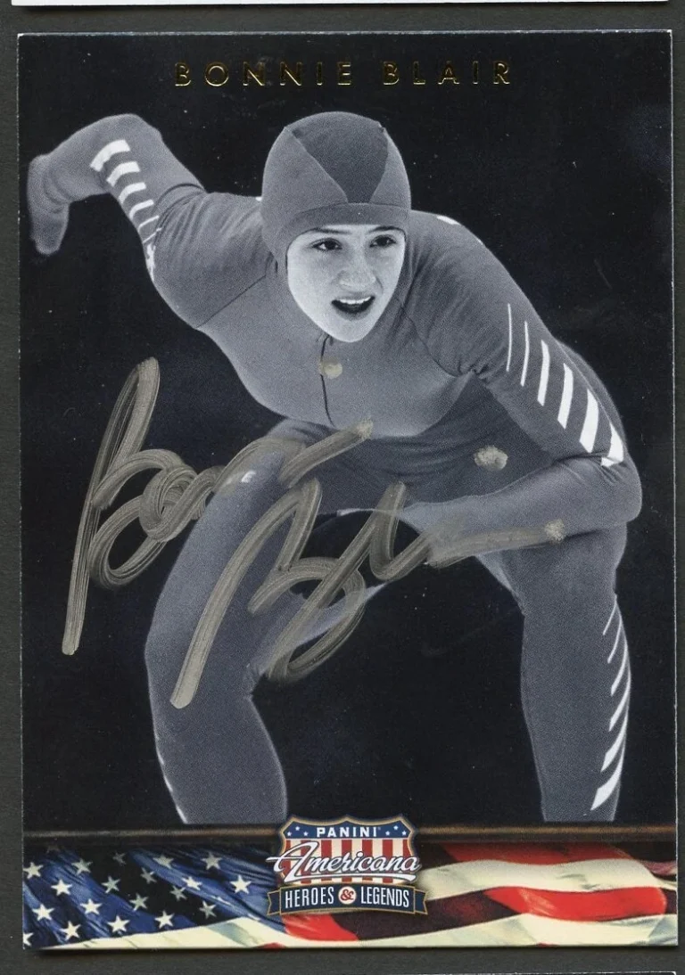 Bonnie Blair #64 signed autograph auto 2012 Panini Americana Heroes & Legends