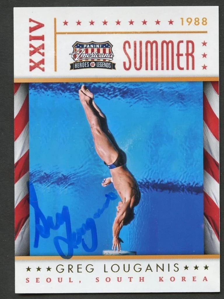 Greg Louganis #16 signed autograph auto 2012 Panini Americana Heroes & Legends