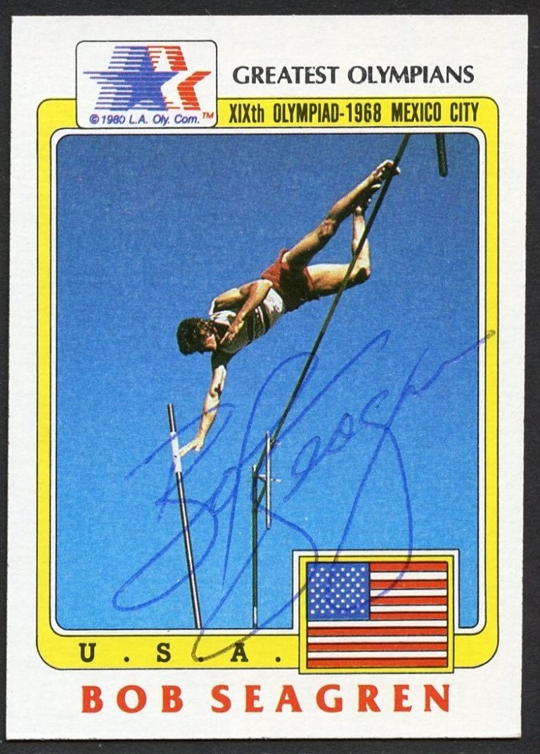 Bob Seagren #35 signed autograph auto 1983 Topps Greatest Olympians Card