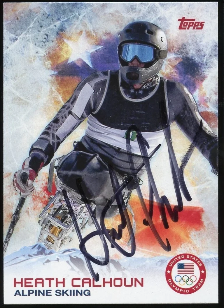 Heath Calhoun #13 signed autograph auto 2014 Topps U.S. Winter Olympic Card