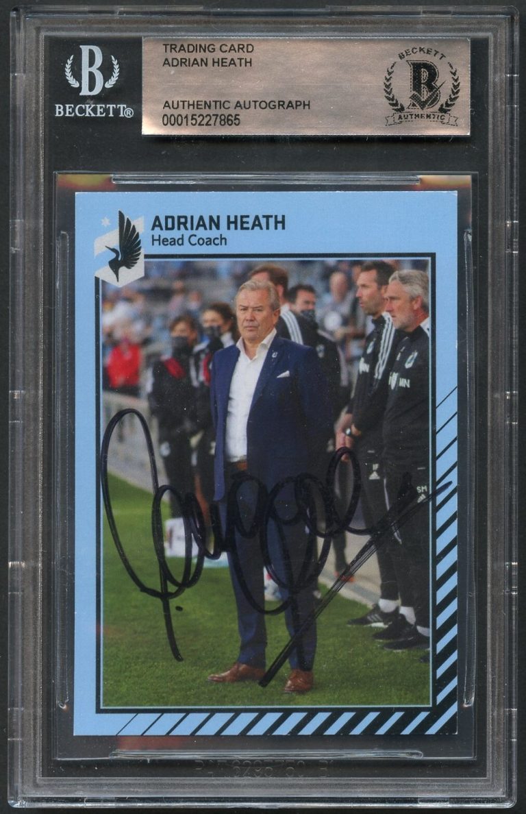 Adrian Heath signed autograph auto Head Coach Minnesota United FC BAS Slabbed