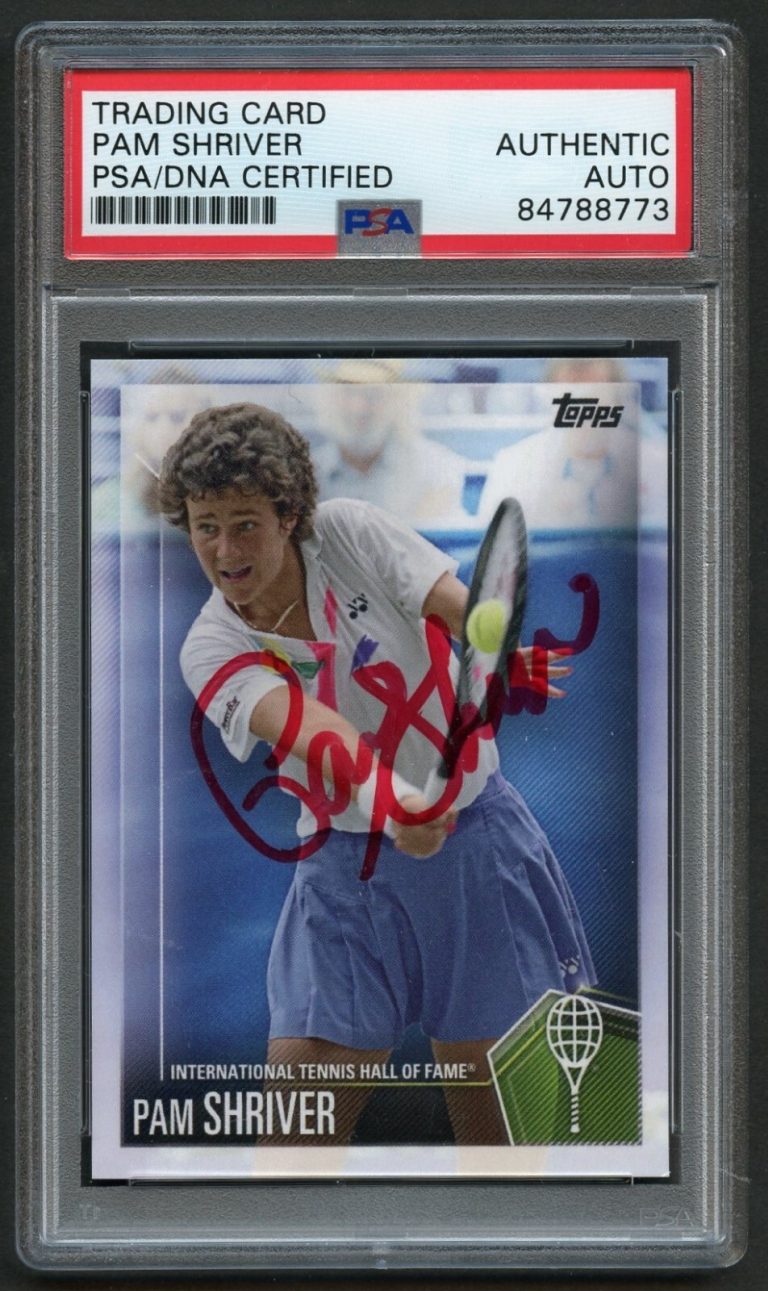 Pam Shriver #21 signed autograph auto 2019 Topps Tennis Card PSA Slabbed