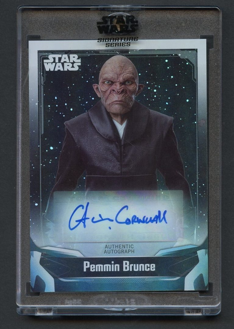 Cavin Cornwall as Pemmin Brunce A-CC 2021 Auto Topps Star Wars Signature Series