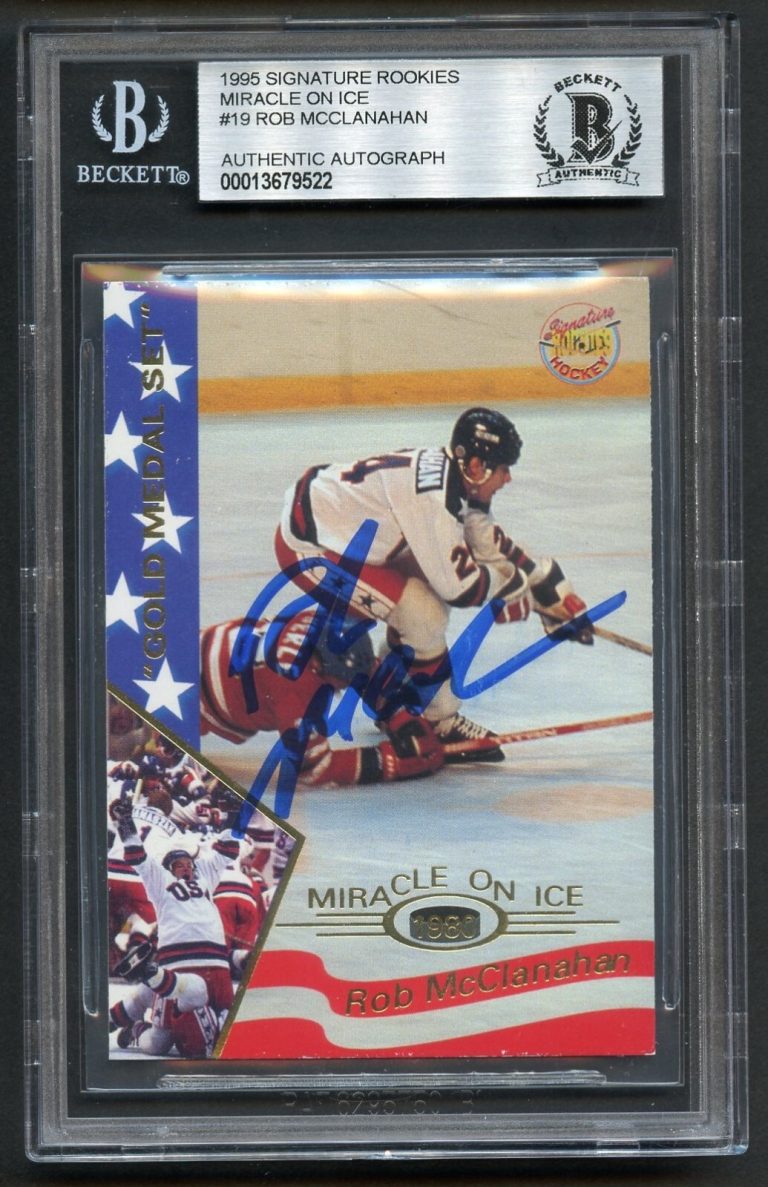 Rob Mcclanahan #19 signed autograph 1995 Signature Rookie Miracle on Ice BAS