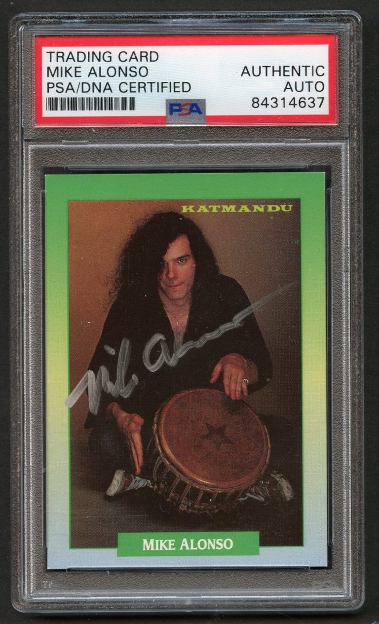 Mike Alonso #39 signed autograph 1991 RockCards Katmandu Card PSA Slabbed