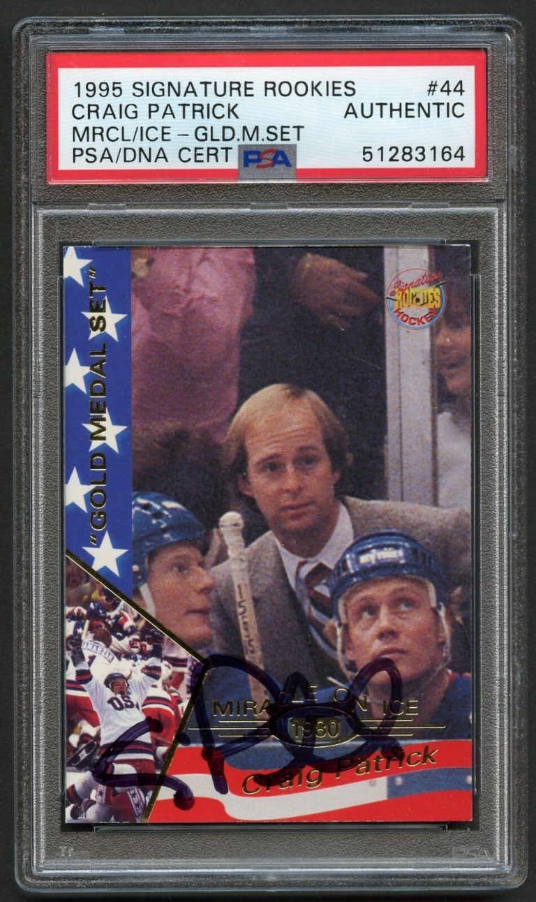 Craig Patrick #44 signed autograph 1995 Signature Rookies Miracle on Ice PSA