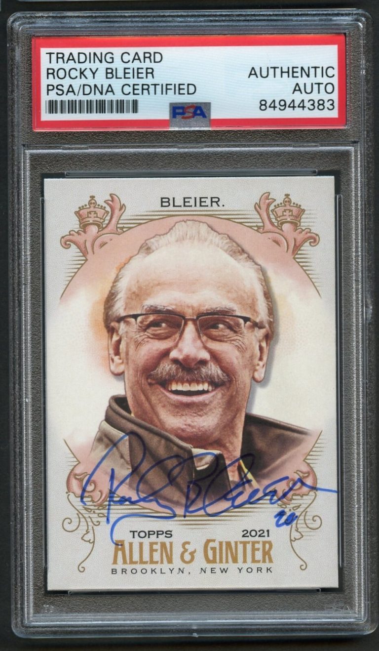 Rocky Bleier #201 signed autograph auto 2021 Allen & Ginter Topps Card PSA Slab