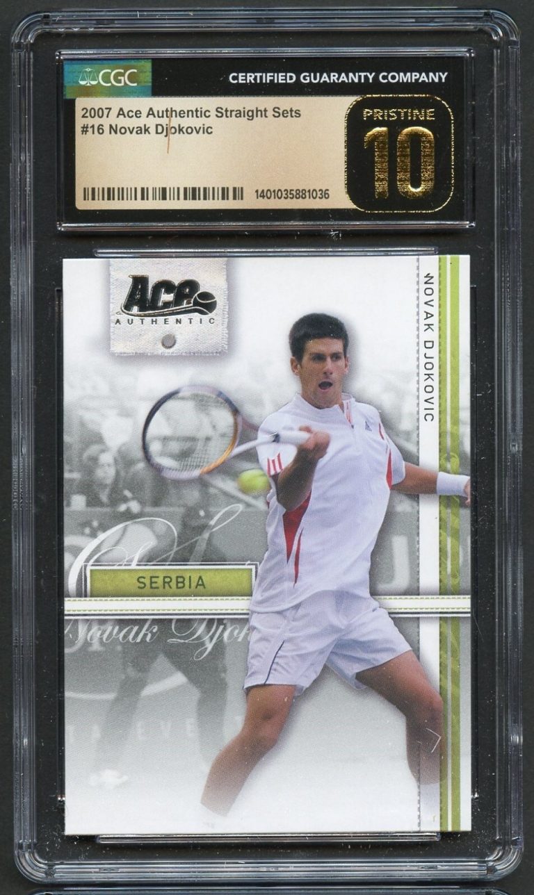 Novak Djokovic #16 Ace Authentic 2007 Straight Sets CGC PRISTINE 10