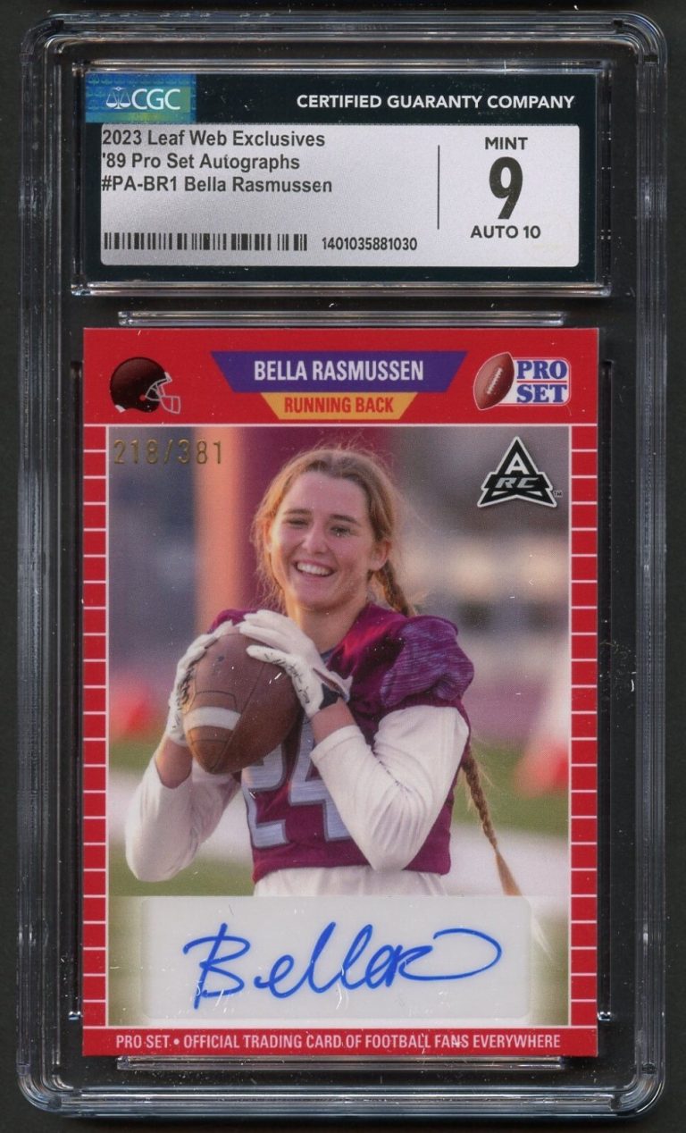 Bella Rasmussen #PA-BR1 signed autograph 2023 Leaf Pro Set 218/381 CGC 9 Auto 10