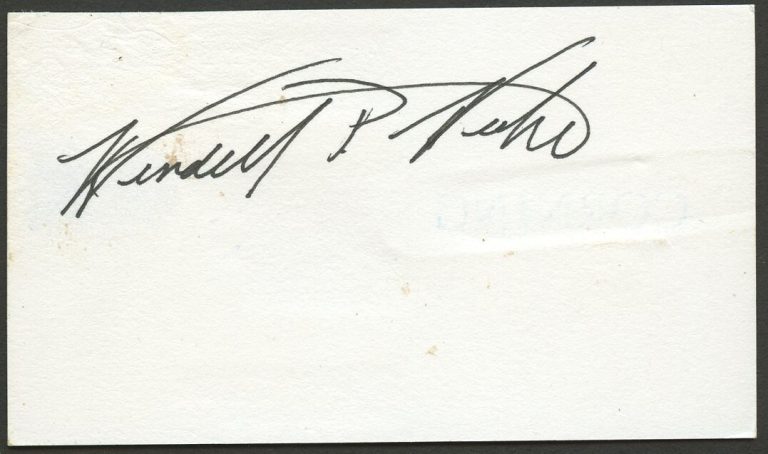 Wendell P Weeks signed autograph CEO & Chairman Corning Inc. Business Card BC181