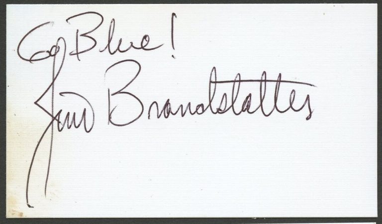 Jim Brandstatter signed autograph Sport Broadcaster Football Business Card BC178