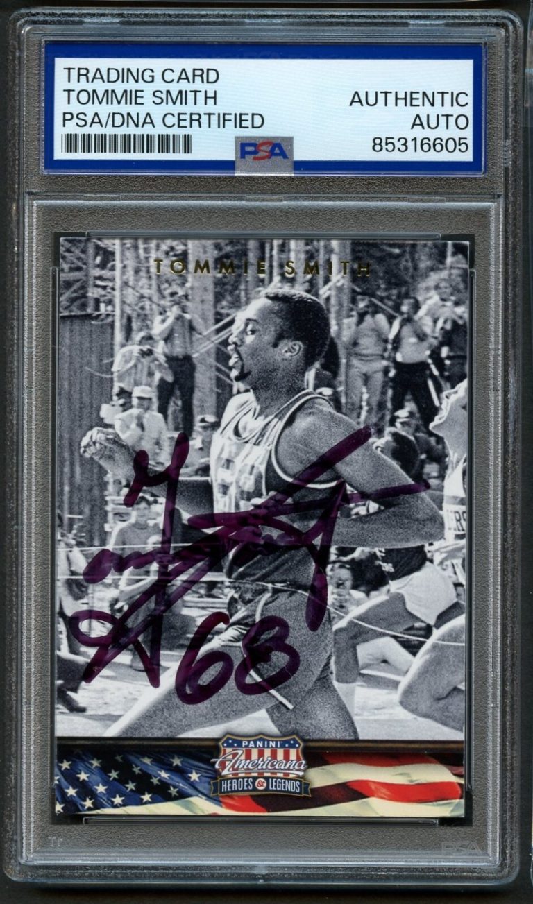 Tommie Smith #121 signed autograph 2012 Panini Americana Heroes & Legends PSA