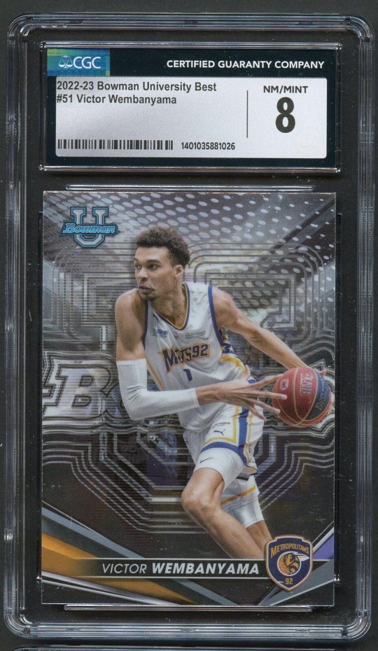 Victor Wembanyama #51 Bowman University Best 2022-23 Card CGC Grade 8 Mint
