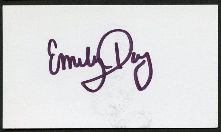 Emily Day signed autograph auto Mathlete Tutoring Business Card BC660