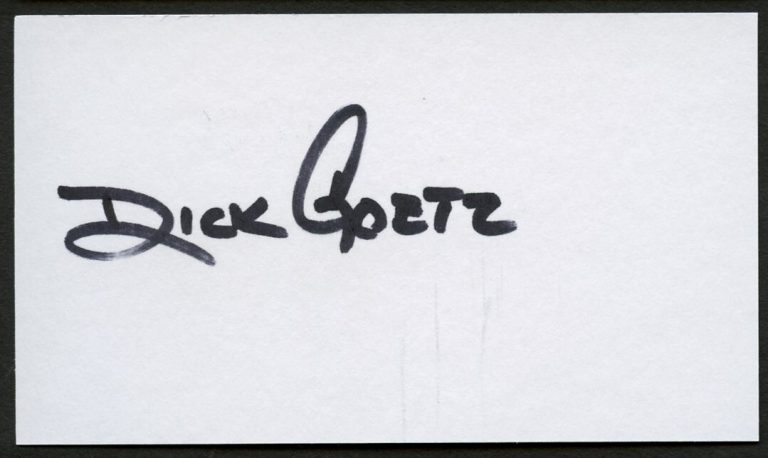 Dick Goetz signed autograph Chairman Texas Wounded Warrior Business Card BC665