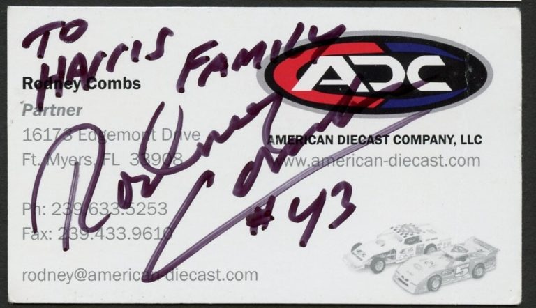 Rodney Combs signed autograph auto Partner ADC LLC Business Card BC631