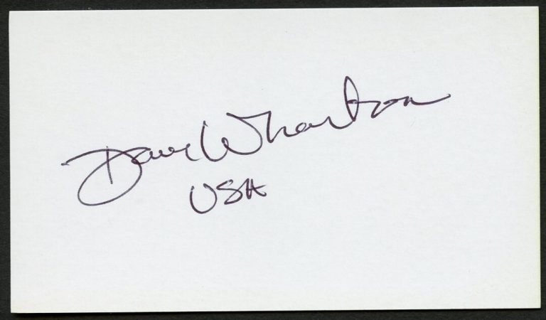Dave Wharton signed autograph auto Director CPRP Business Card BC658
