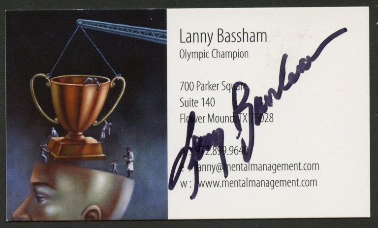 Lanny Bassham signed autograph auto Olympic Champion Business Card BC637