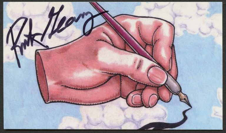 Rick Geary signed autograph Cartoonist Illustrator Business Card BC840