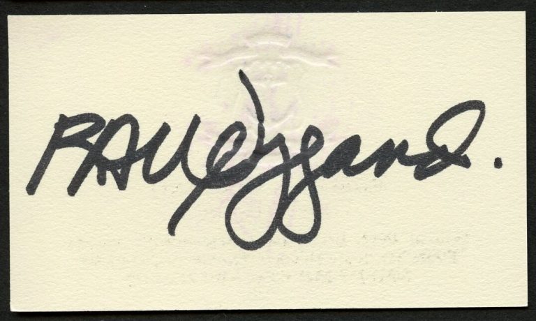 Robert A Weygand signed autograph Lieutenant Governor Business Card BC790