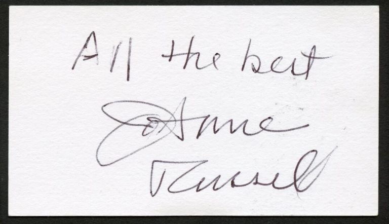 Joanne Russell signed autograph Tennis Professional Business Card BC780