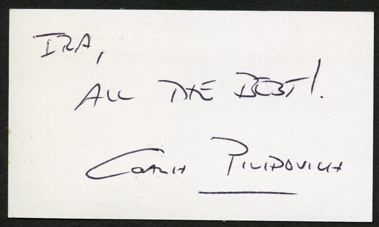 Dave Pilipovich signed autograph Head Coach AirForce Academy Business Card BC776