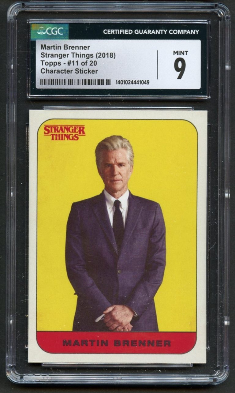 Martin Brenner Stranger Things 2018 Topps #11 of 20 Character Sticker CGC Mint 9