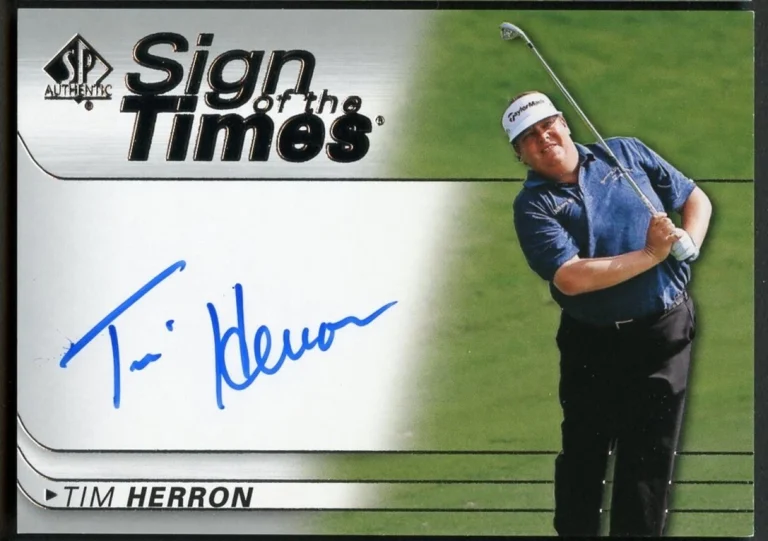 Tim Herron signed auto SP Authentic Sign of the Times Upper Deck Golf Card