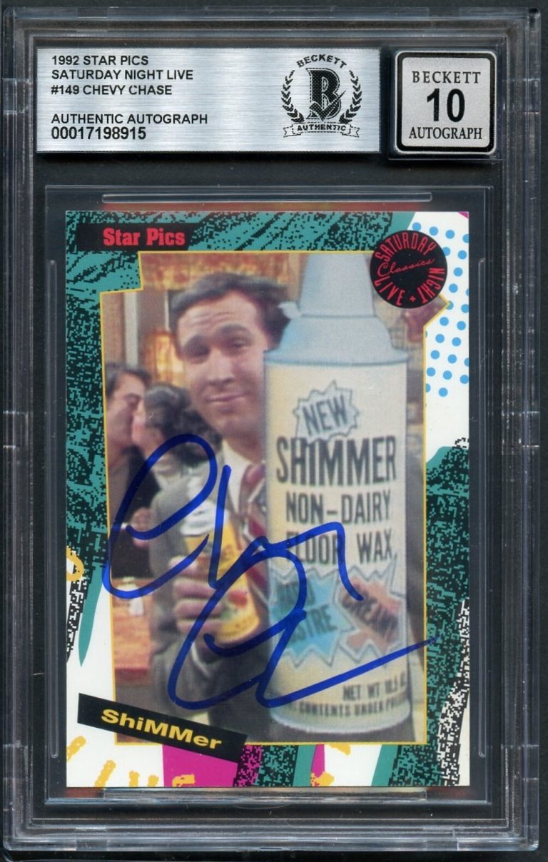 Chevy Chase #149 signed 1992 Star Pics Saturday Night Live BAS Auto Grade 10