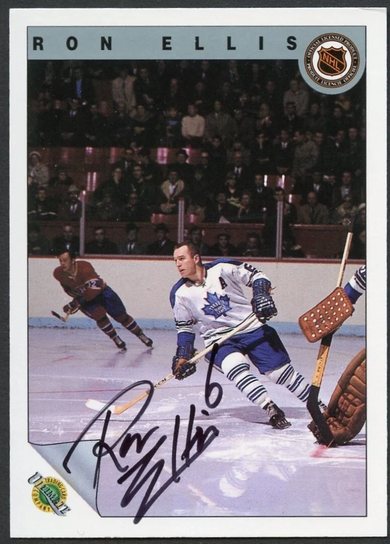Ron Ellis #34 signed autograph auto 1992 Ultimate Original Six Hockey Card