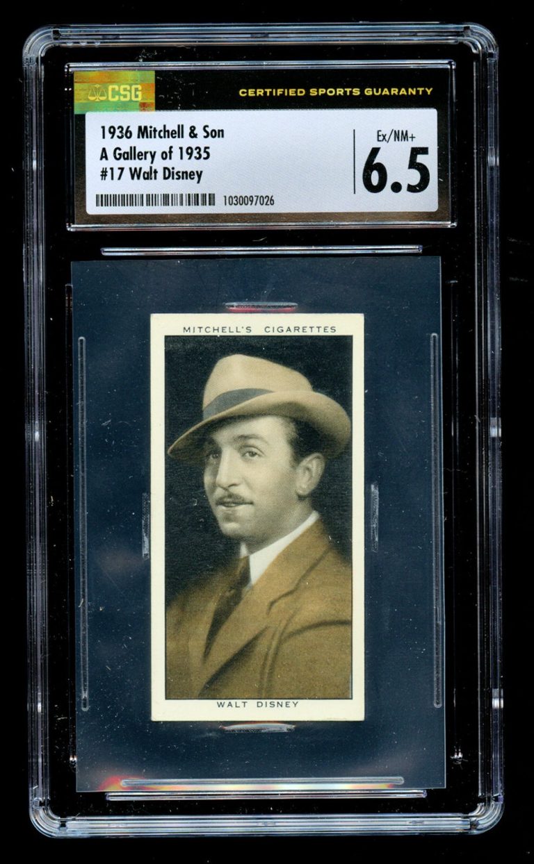 Walt Disney #17 Mitchell & Son 1936 A Gallery of 1935 Cigarette Card CSG 6.5