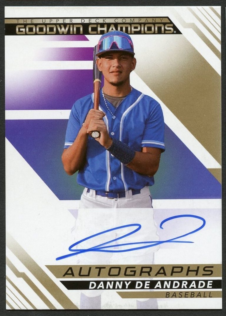 Danny De Andrade A-DD signed autograph 2022 UD Goodwin Champions Baseball Card