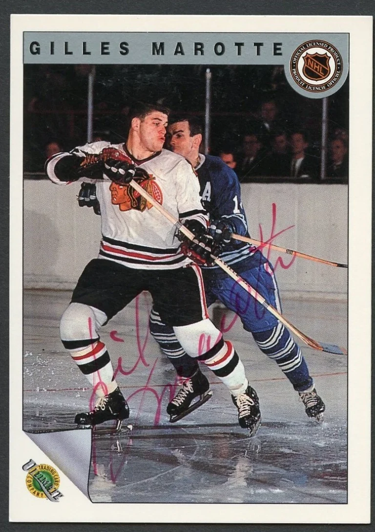 Gilles Marotte #59 signed autograph auto 1992 Ultimate Original Six Hockey Card
