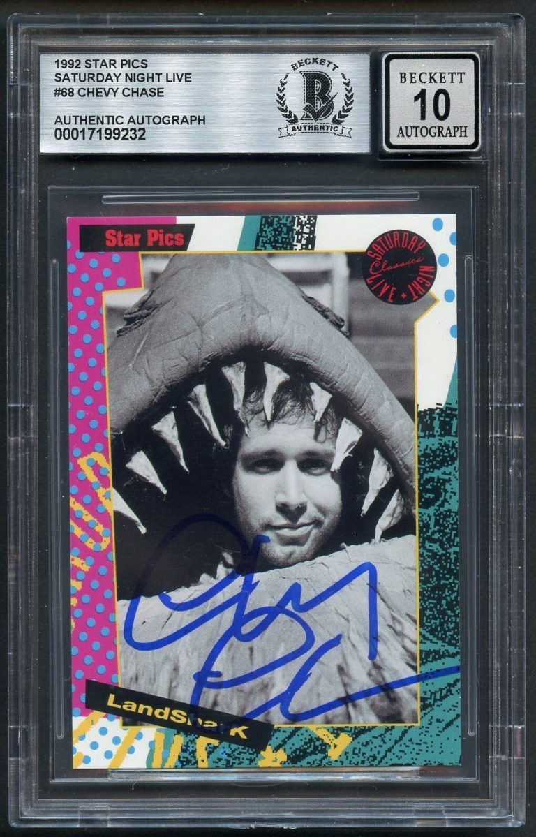 Chevy Chase #68 signed 1992 Star Pics Saturday Night Live BAS Auto Grade 10
