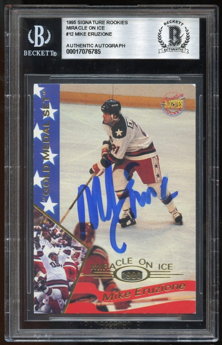 Mike Eruzione #12 signed autograph 1995 Signature Rookies Miracle on Ice BAS