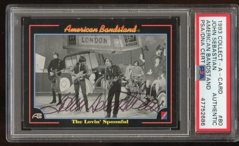 John Sebastian signed autograph American Bandstand Lovin' Spoonful Card PSA Slab