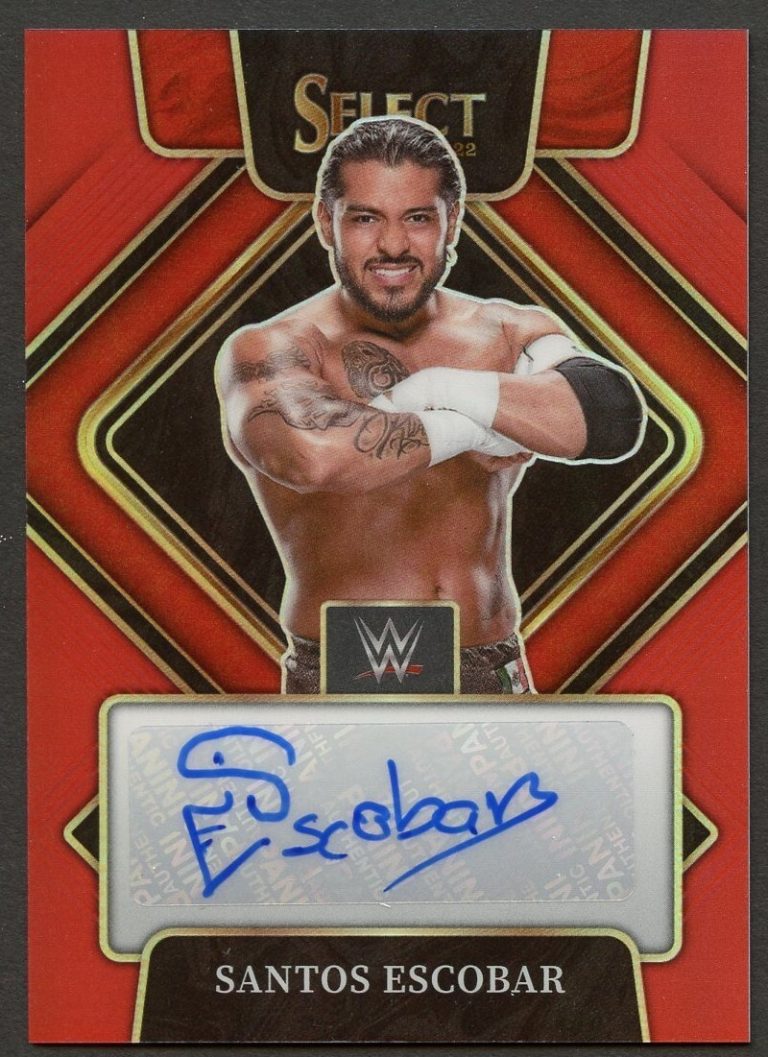 Santos Escobar #SG-SES signed auto 2022 Panini Select WWE Trading Card 91/99