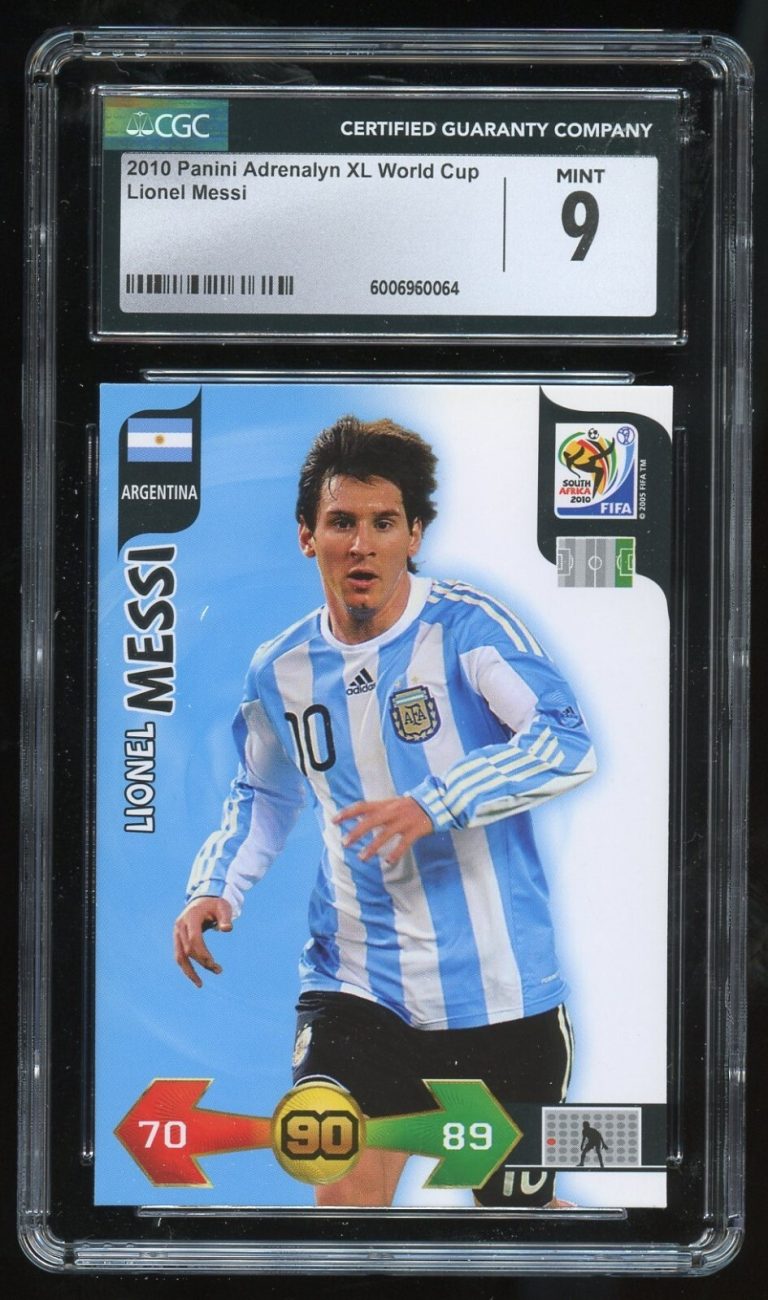 Lionel Messi 2010 Panini Adrenalyn XL World Cup Trading Card Game CGC 9