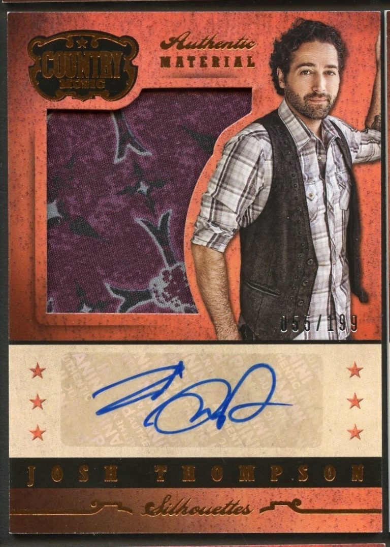 Josh Thompson signed autograph 2014 Panini Country Music Silhouettes 055/199