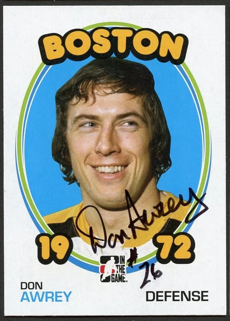 Don Awrey signed autograph auto 2009 In The Game 1972 Year in Hockey