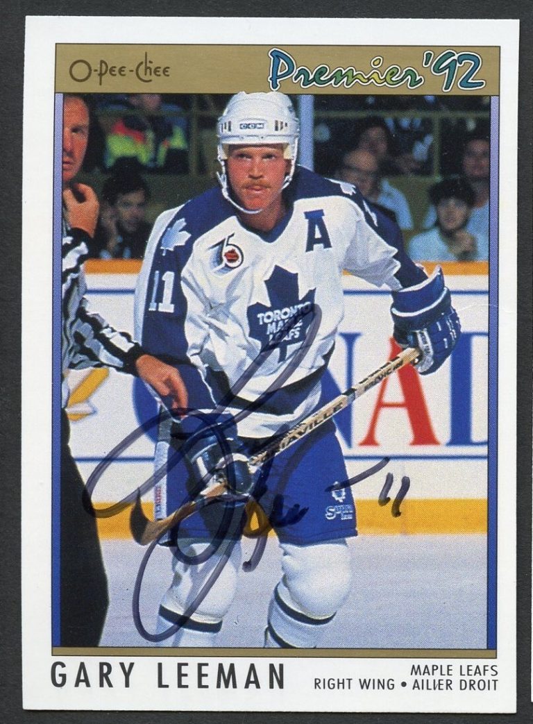 Gary Leeman #106 signed autograph auto 1992 O-Pee-Chee Premier Hockey Card
