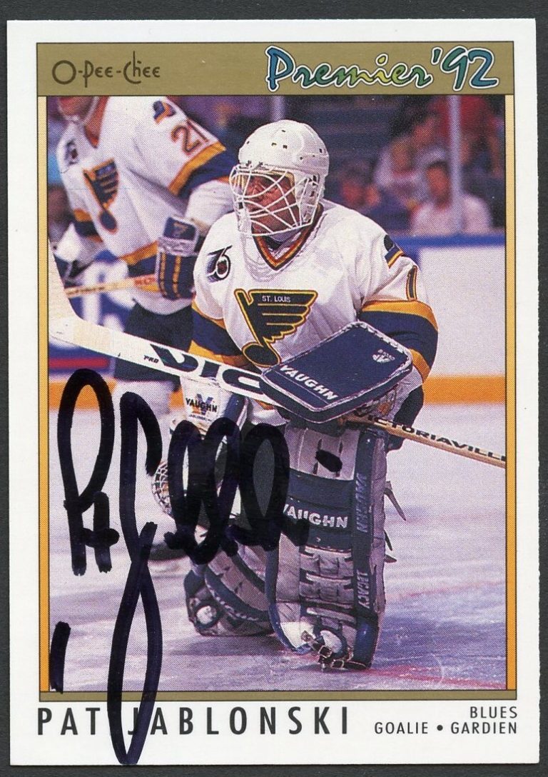 Pat Jablonski #29 signed autograph auto 1992 O-Pee-Chee Premier Hockey Card