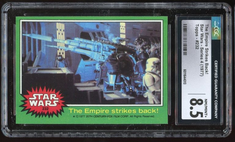 The Empire Strikes Back #232 Star Wars Green Series 4 Topps 1977 Card CGC 8.5