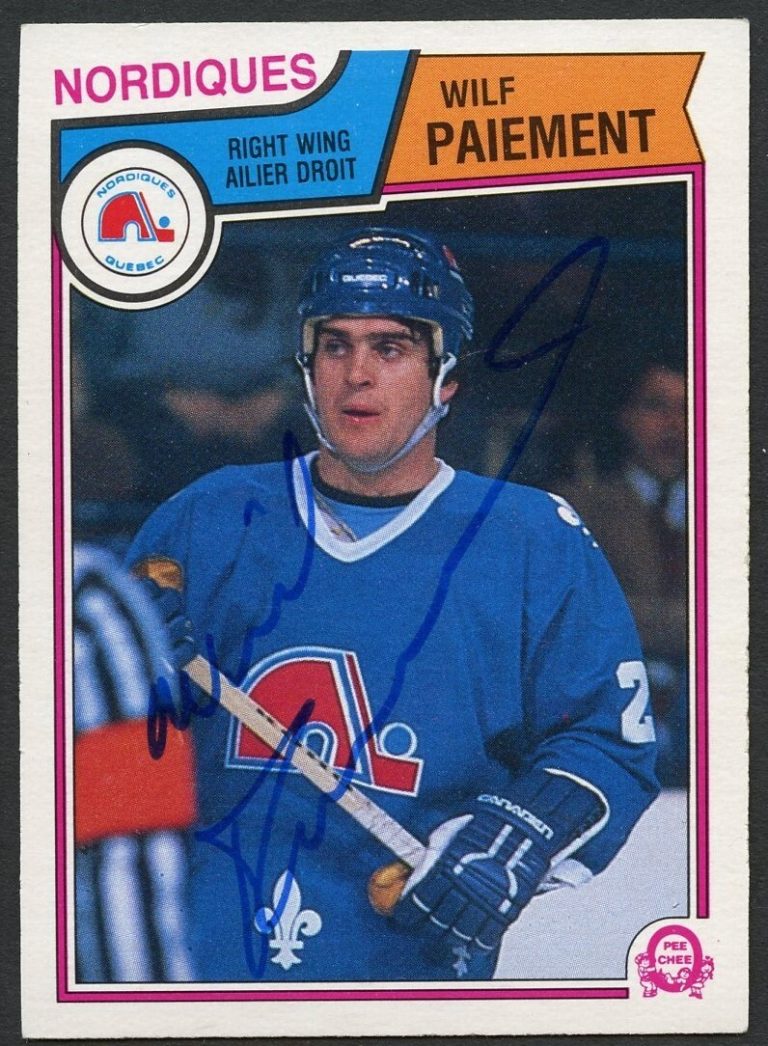 Wilf Paiement #298 signed autograph auto 1983-84 O-Pee-Chee Hockey Card