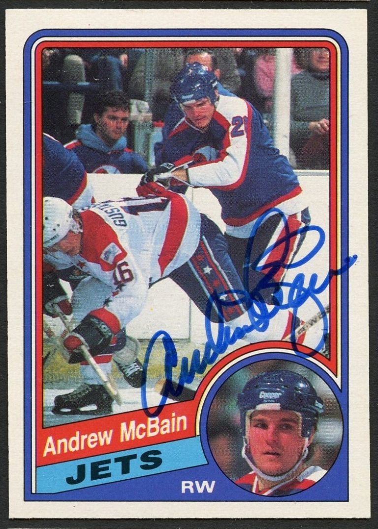 Andrew McBain #343 signed autograph auto 1984-85 O-Pee-Chee Hockey Card