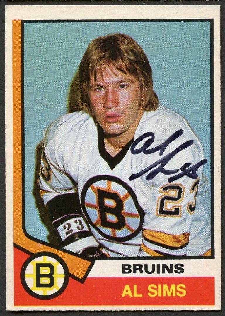 Al Sims #333 signed autograph auto 1974-75 O-Pee-Chee Hockey Card