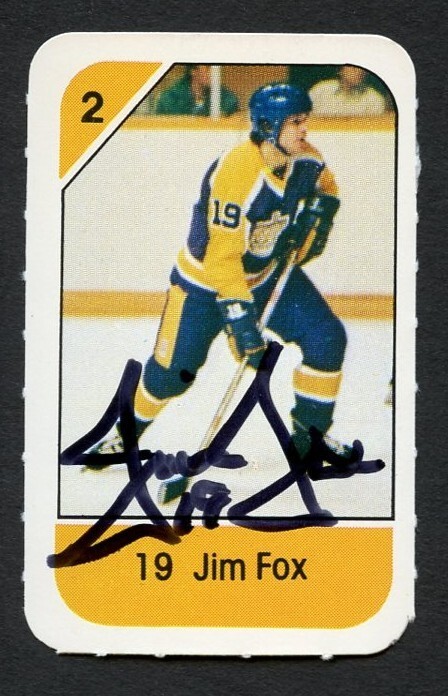 Jim Fox signed autograph auto 1982-83 Post Cereal NHL Hockey Card