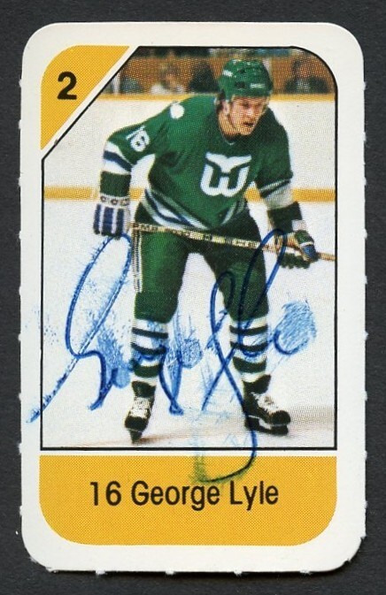 George Lyle signed autograph auto 1982-83 Post Cereal NHL Hockey Card
